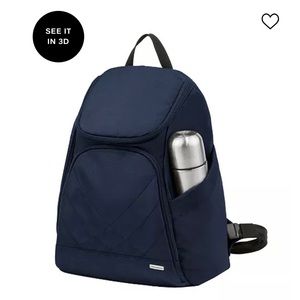 Travel Anti Theft Navy Blue Backpack